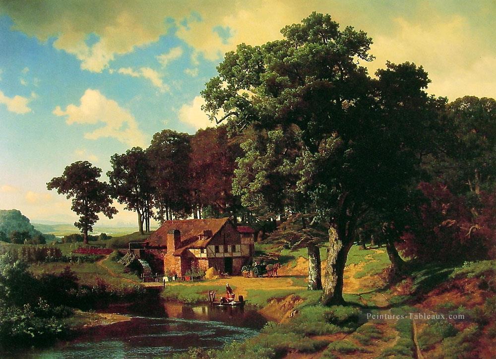 Un moulin rustique Albert Bierstadt paysage Peintures à l'huile